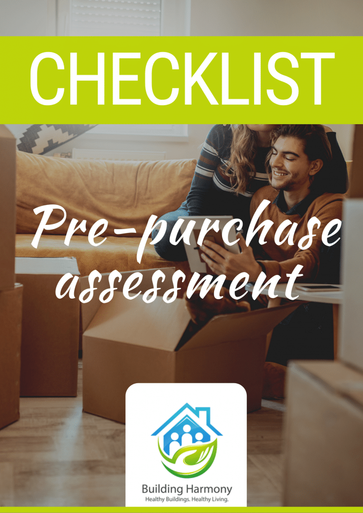 Pre-purchase assessment checklist cover page