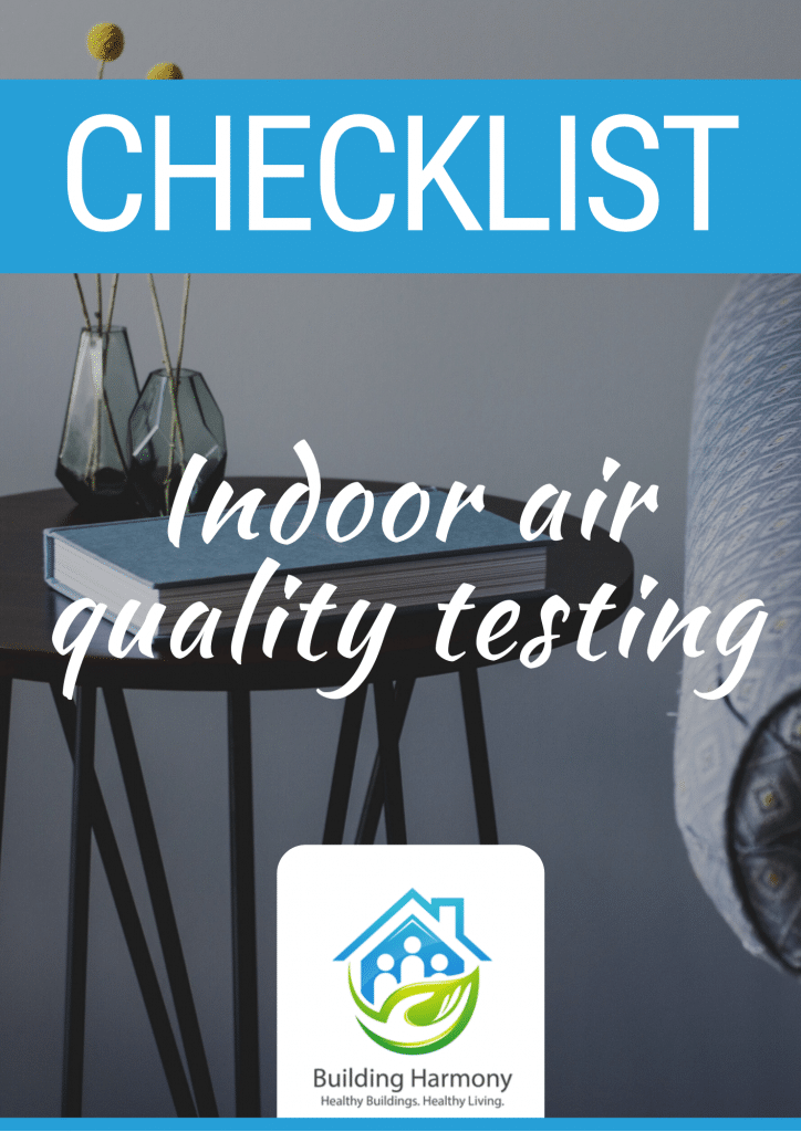 Indoor air quality testing checklist cover page